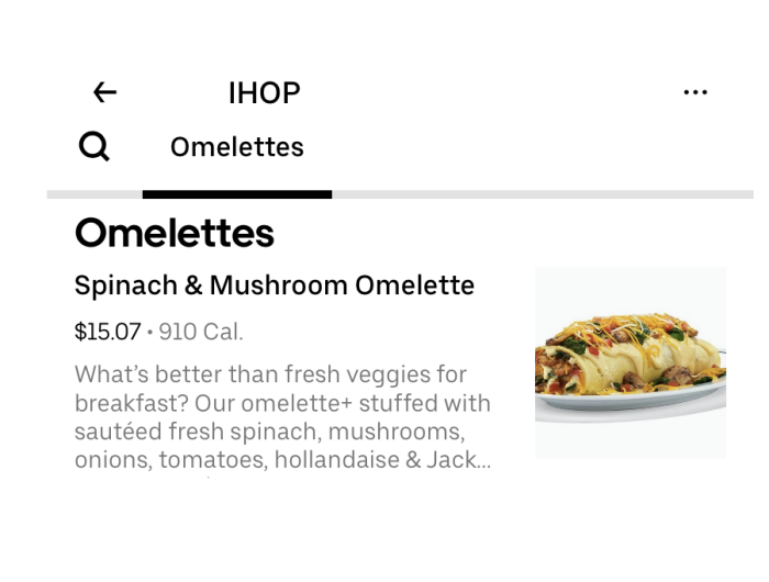 UberEats Big Steak Omelette